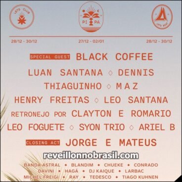 Praia da Pipa Réveillon 2026 em Tibau do Sul : shows Festival Let's Pipa - reveillonnobrasil.com