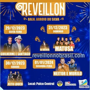 Balneário Arroio do Silva Réveillon 2024 em Santa Catarina : shows e queima de fogos na virada de ano