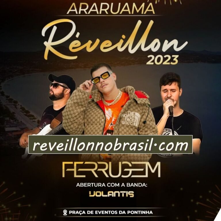 Araruama Réveillon 2023 na Região dos Lagos shows e queima de fogos