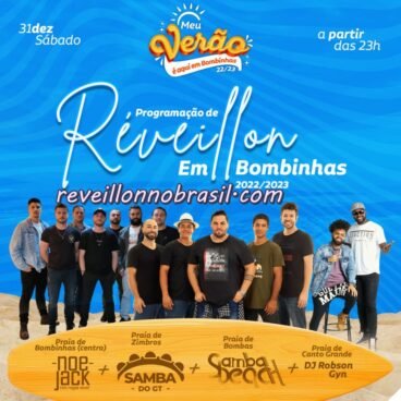 Bombinhas Réveillon 2023 no litoral catarinense : shows em 4 pontos e opção de festa na virada de ano