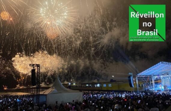 Tramandaí Réveillon 2024 no litoral norte gaúcho : queima de fogos e shows na beira mar próximo a Plataforma