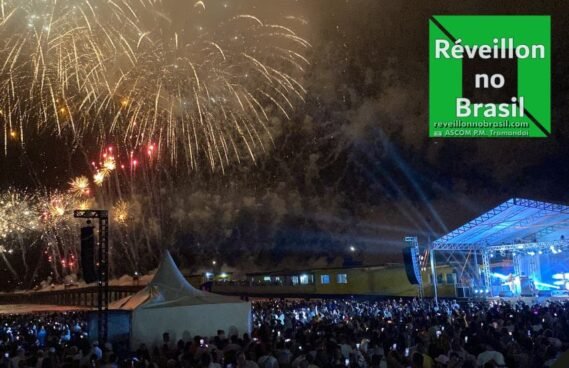 Tramandaí Réveillon 2024 no litoral norte gaúcho : queima de fogos e shows na beira mar próximo a Plataforma