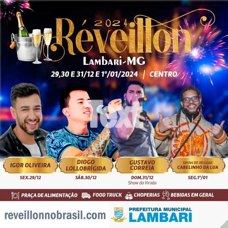 Lambari Réveillon 2024 em Minas Gerais