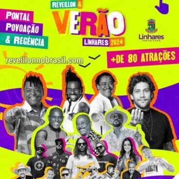 Linhares Réveillon 2024 no litoral capixaba : show Companhia do Pagode e queima de fogos no Pontal do Ipiranga, Regência e Povoação