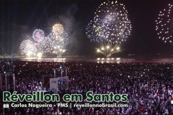 Réveillon em Santos na Praia do Gonzaga