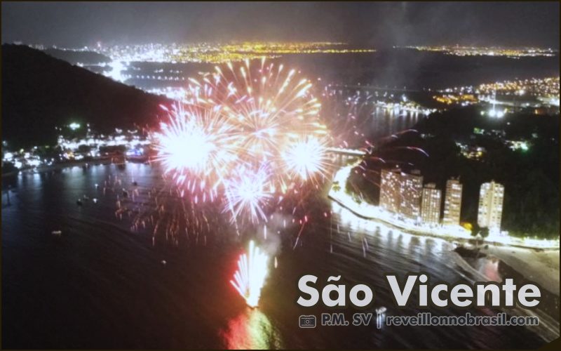 São Vicente Réveillon 2025, no litoral paulista, terá queima de fogos na Orla do Gonzaguinha e Lagoa do Quarentenário