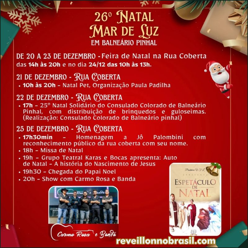 Natal Natal Mar de Luz 2025 em Balneário Pinhal 2025