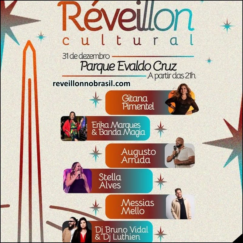 Réveillon 2026 de Campina Grande na Paraíba : shows na virada de ano no Parque Evaldo Cruz