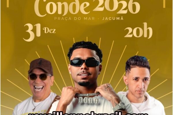 Conde Réveillon 2026 : Shows Réveillon de Conde na praia de Jacumã - reveillonnobrasil.com Réveillon na Paraíba