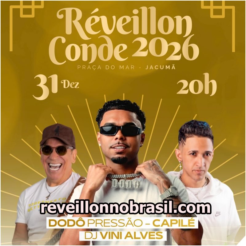 Conde Réveillon 2026 : Shows Réveillon de Conde na praia de Jacumã - reveillonnobrasil.com Réveillon na Paraíba