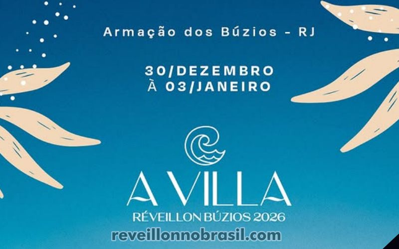 Festa de Réveillon A Villa Búzios 2026 - Réveillon em Armação dos Búzios - reveillonnobrasil.com
