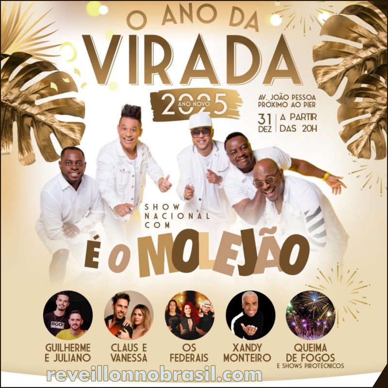 Guaíba Réveillon 2025 na Grande Porto Alegre : queima de fogos e shows na virada de ano