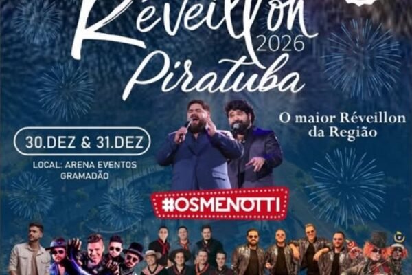 Piratuba Réveillon 2026 em Santa Catarina : dois dias de shows e queima de fogos na virada de ano