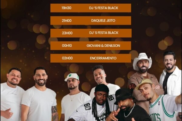 Programação Réveillon 2026 de Poços de Caldas na Praça Pedro Sanches : shows e queima de fogos na virada de ano