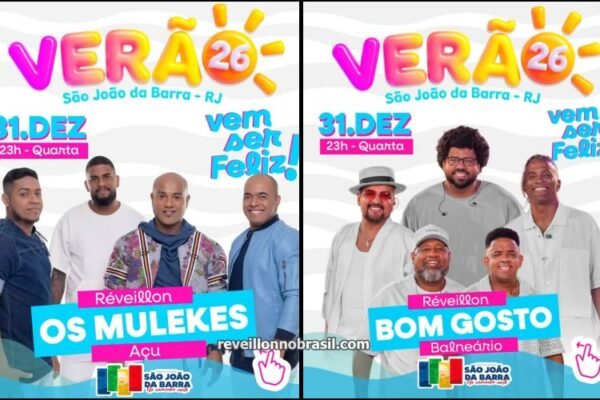 São João da Barra Réveillon 2026 : shows no Balneário de Atafona e no Açu - Réveillon 2026 de São João da Barra - reveillonnobrasil.com