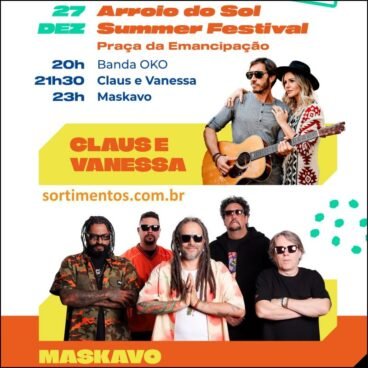 Programação dos shows no Arroio do Sal Summer Festival 2026 - Temporada Verão