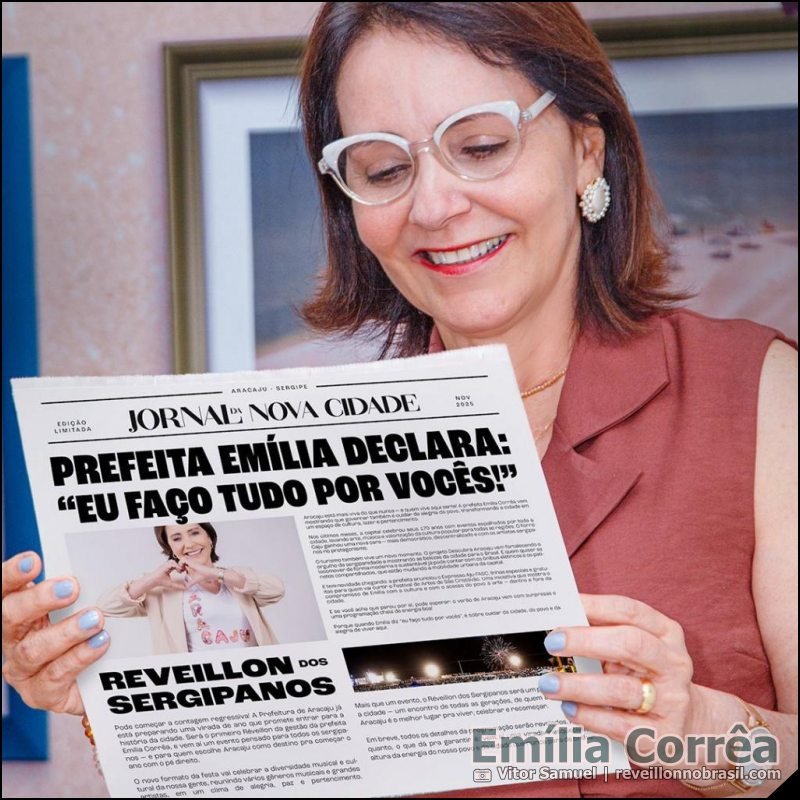 Emília Corrêa - Prefeita de Aracaju - Réveillon no Brasil