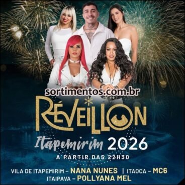 Programação Réveillon 2026 de Itapemirim no Espírito Santo : shows e queima de fogos na virada de ano - reveillonnobrasil.com