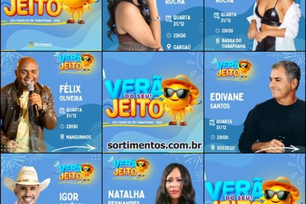 São Francisco de Itabapoana Réveillon 2026 no Rio de Janeiro : shows na virada de ano em São Francisco de Itabapoana