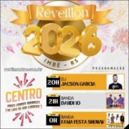 Programação Réveillon 2026 de Imbé no litoral gaúcho : shows na virada de ano no Centro e no balneário de Mariluz