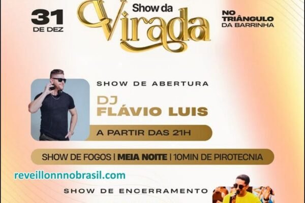 São Lourenço do Sul Réveillon 2026 na Praia da Barrinha : shows e queima de fogos na virada de ano