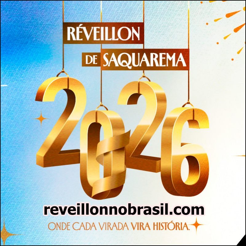 Programação Réveillon 2026 de Saquarema : shows e queima de fogos no Centro, Jaconé, Vilatur e Sampaio Corrêa - reveillonnobrasil.com