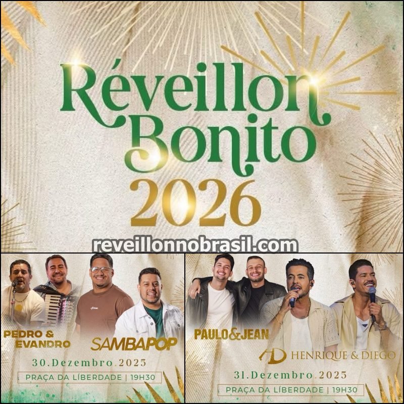 Bonito Réveillon 2026 no Mato Grosso do Sul : shows na virada de ano na Praça da Liberdade - reveillonnobrasil.com