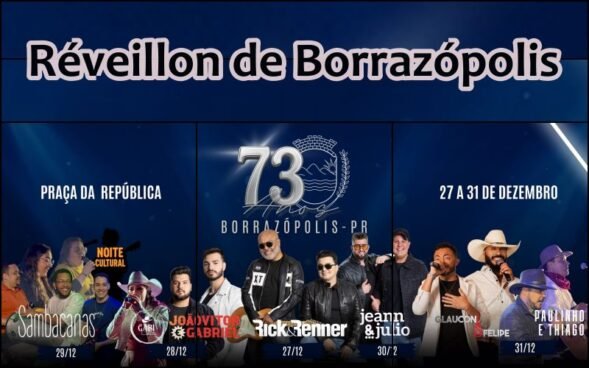 Borrazópolis Réveillon 2026 : Shows Réveillon de Borrazópolis no Paraná - reveillonnobrasil.com