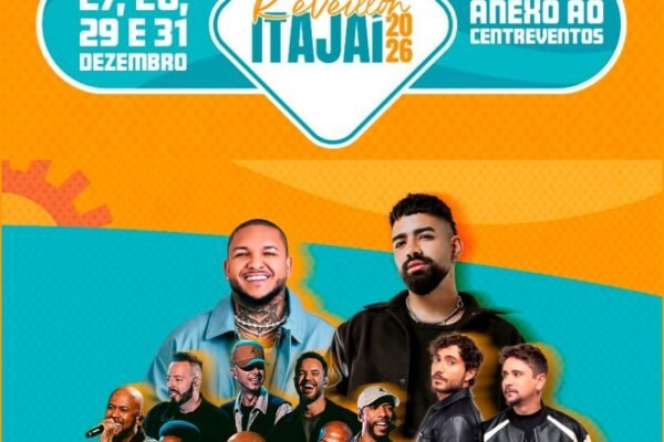 Shows Festival Réveillon Itajaí 2026 - Programação Réveillon de Itajaí - reveillonnobrasil.com