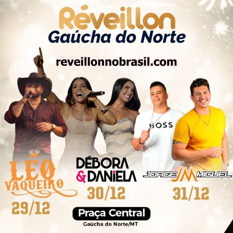 Gaúcha do Norte Réveillon 2026. Shows Réveillon de Gaúcha do Norte - reveillonnobrasil.com